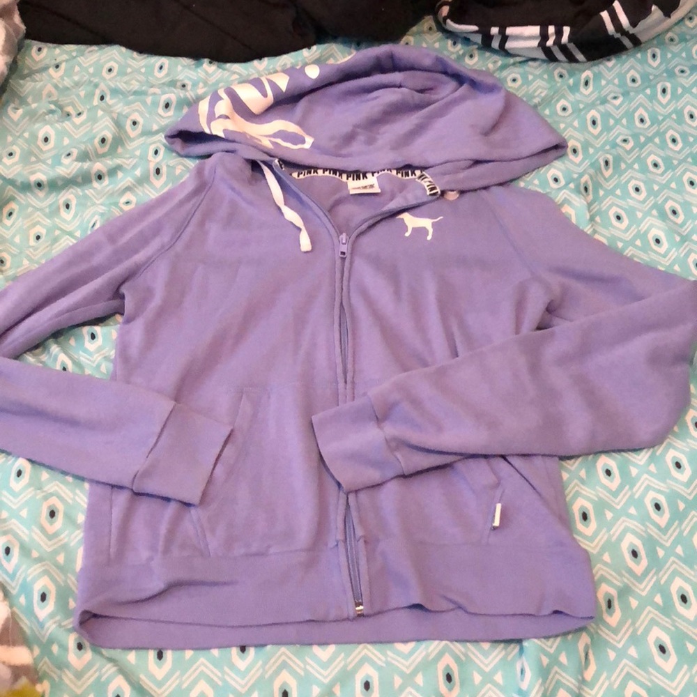 VS pink zip up hoodie